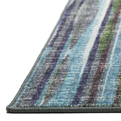 3' X 10' Purple Ombre Tufted Runner Rug