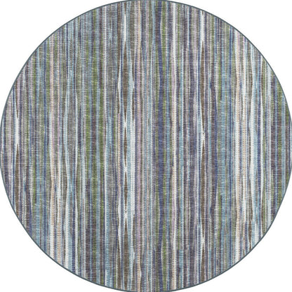 4' Purple Round Ombre Tufted Handmade Area Rug - 94.49" (L) x 129.92" (W) x 1.96" (H)