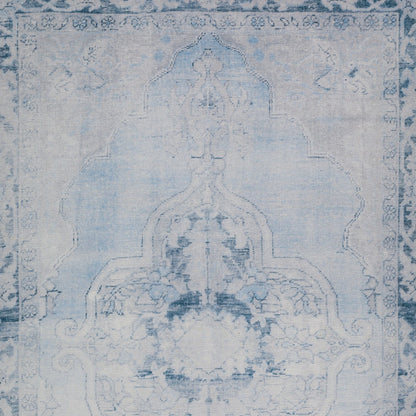 3' X 5' Blue Oriental Distressed Non Skid Area Rug