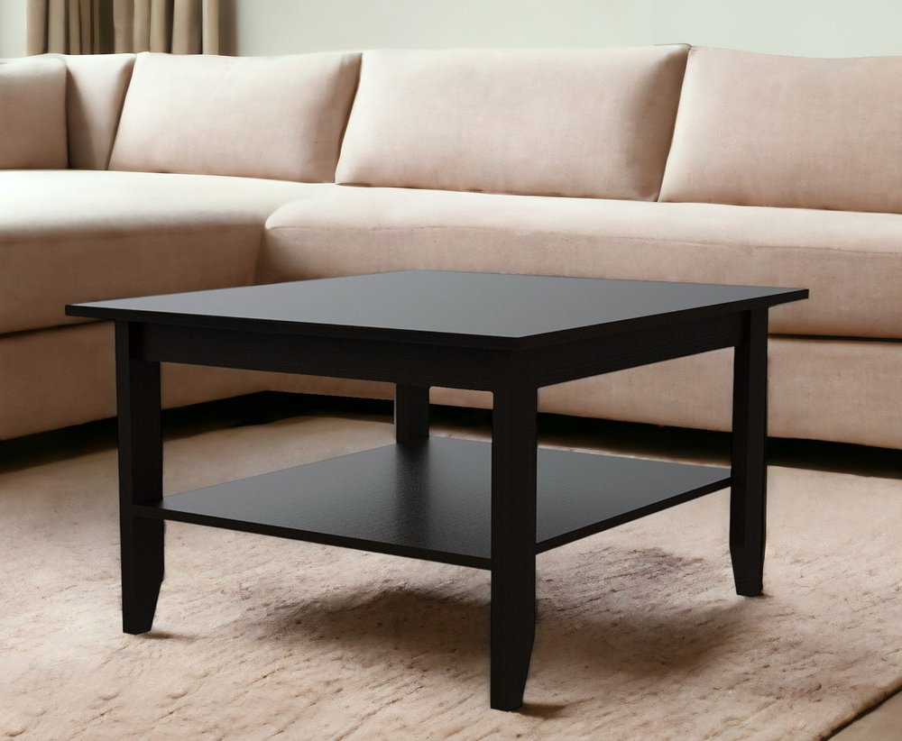 59" Black Open shelving TV Stand and Coffee Table HomeRoots