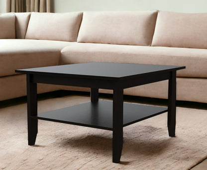 59" Black Open shelving TV Stand and Coffee Table HomeRoots