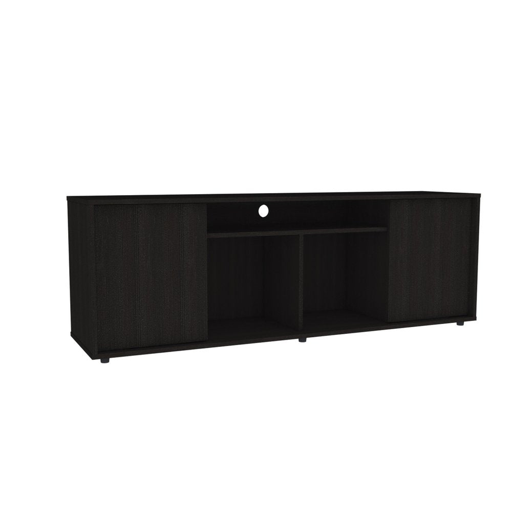 59" Black Open shelving TV Stand and Coffee Table HomeRoots