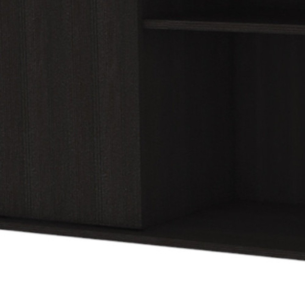 59" Black Open shelving TV Stand and Coffee Table HomeRoots