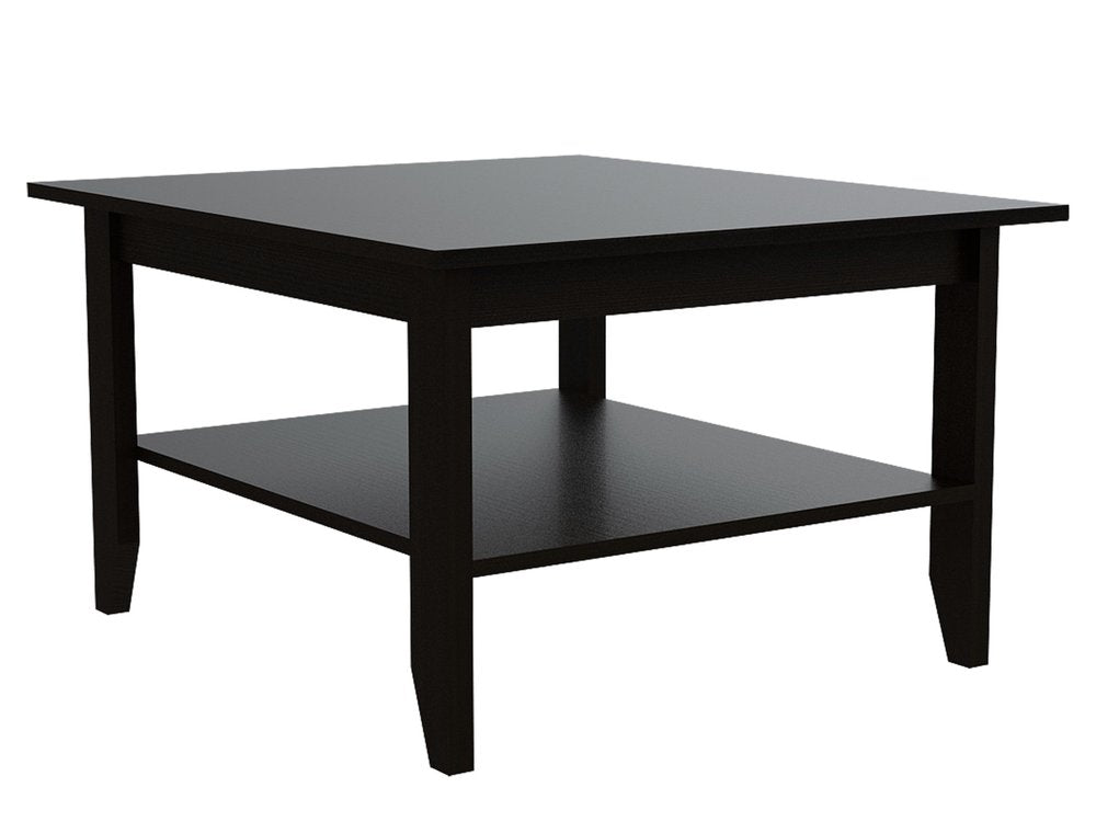 22" Brown and Black Open shelving Bar Cart and Coffee Table HomeRoots