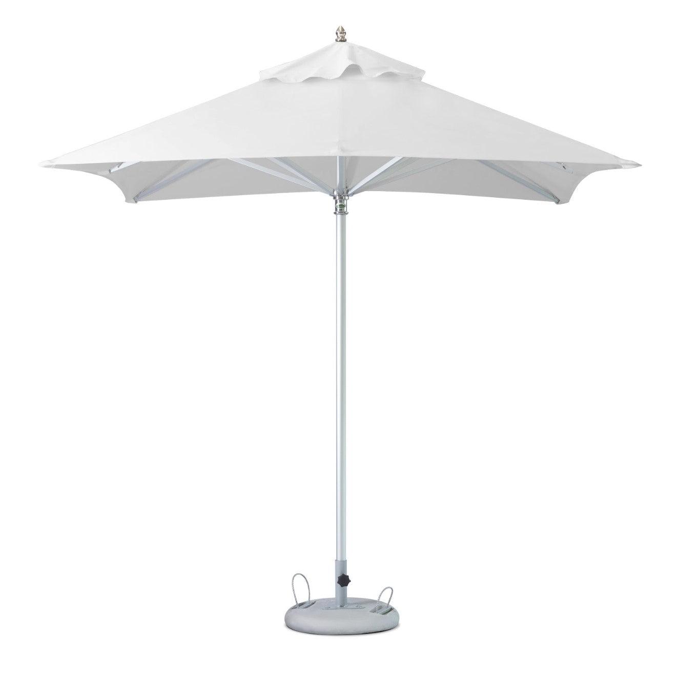 8' White Polyester Square Market Patio Umbrella - FurniFindUSA