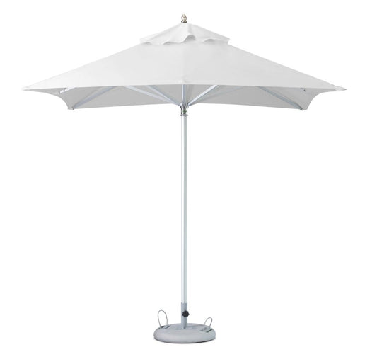 8' White Polyester Square Market Patio Umbrella HomeRoots