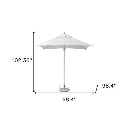 8' White Polyester Square Market Patio Umbrella HomeRoots