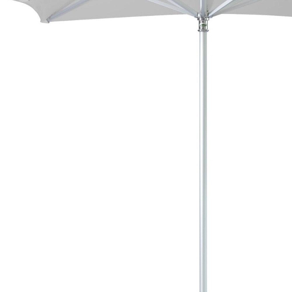 8' White Polyester Square Market Patio Umbrella - FurniFindUSA