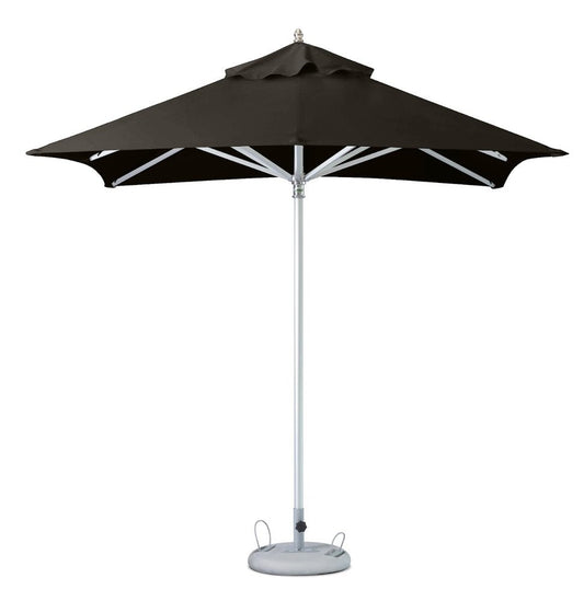 8' Black Polyester Square Market Patio Umbrella HomeRoots