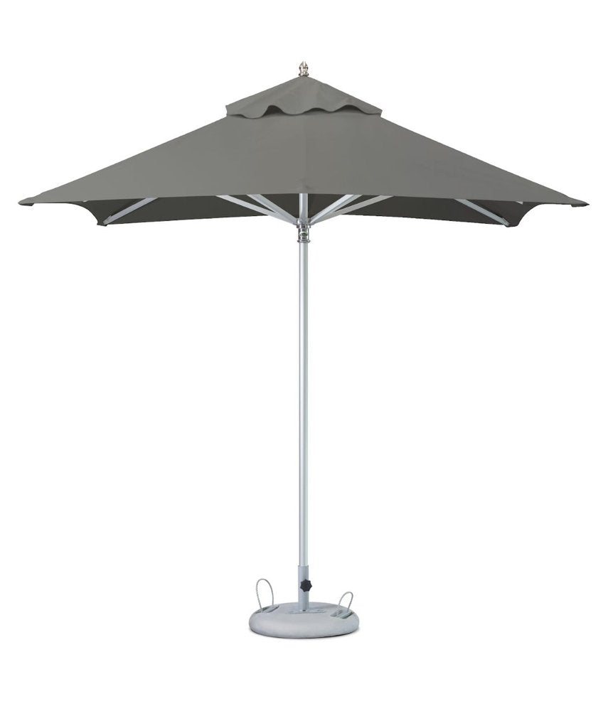 8' Charcoal Polyester Square Market Patio Umbrella HomeRoots