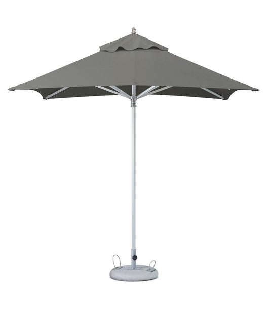 8' Charcoal Polyester Square Market Patio Umbrella HomeRoots
