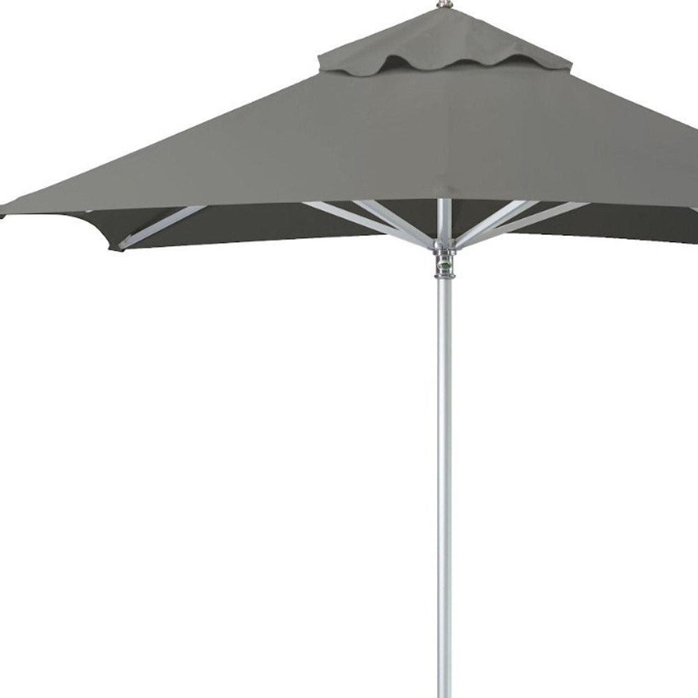 102" Charcoal Polyester Square Market Patio Umbrella HomeRoots