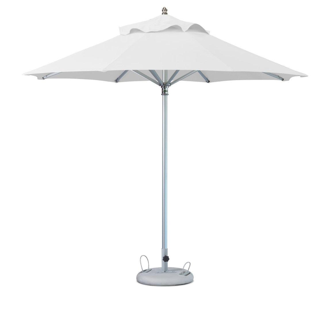 10' White Polyester Round Market Patio Umbrella - FurniFindUSA