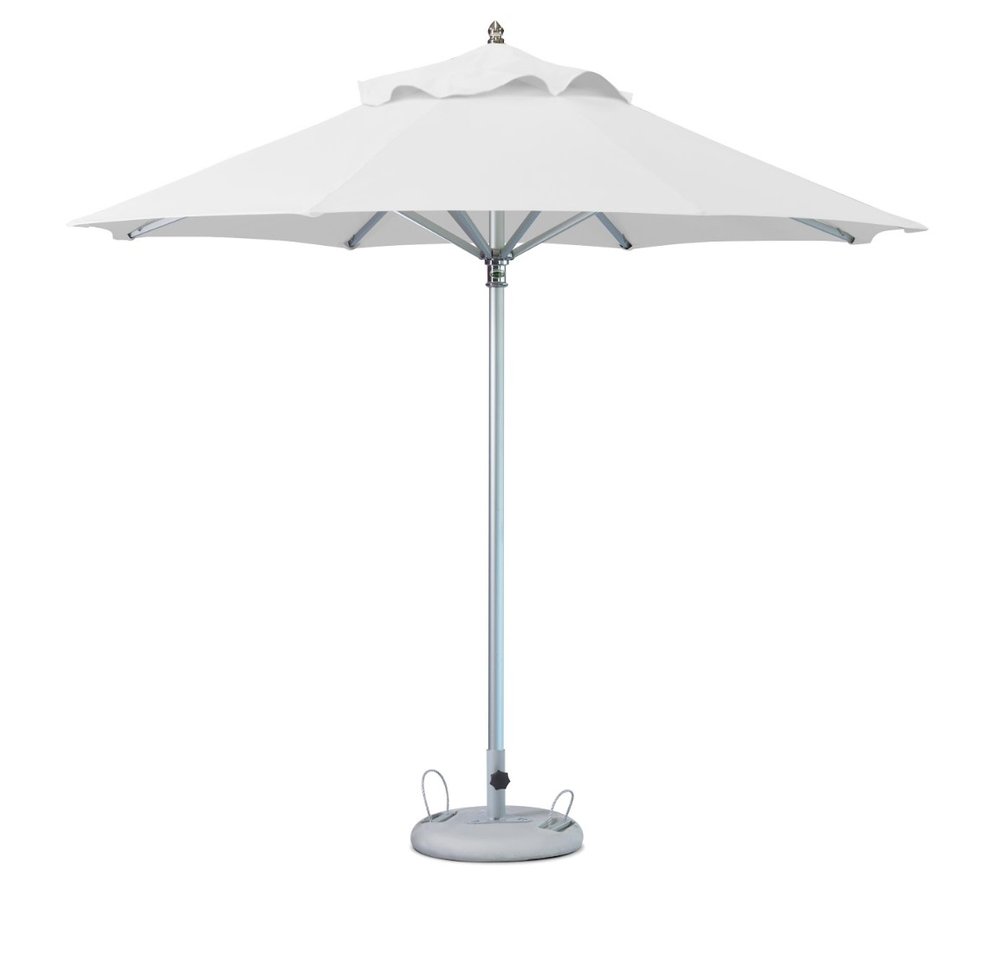 10' White Polyester Round Market Patio Umbrella HomeRoots