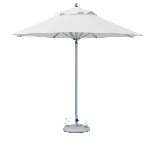 10' White Polyester Round Market Patio Umbrella HomeRoots
