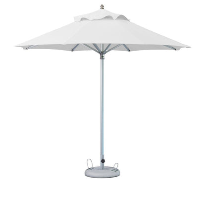 102" White Polyester Round Market Patio Umbrella HomeRoots