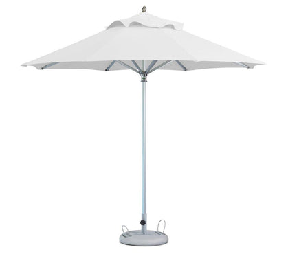 10' White Polyester Round Market Patio Umbrella - FurniFindUSA