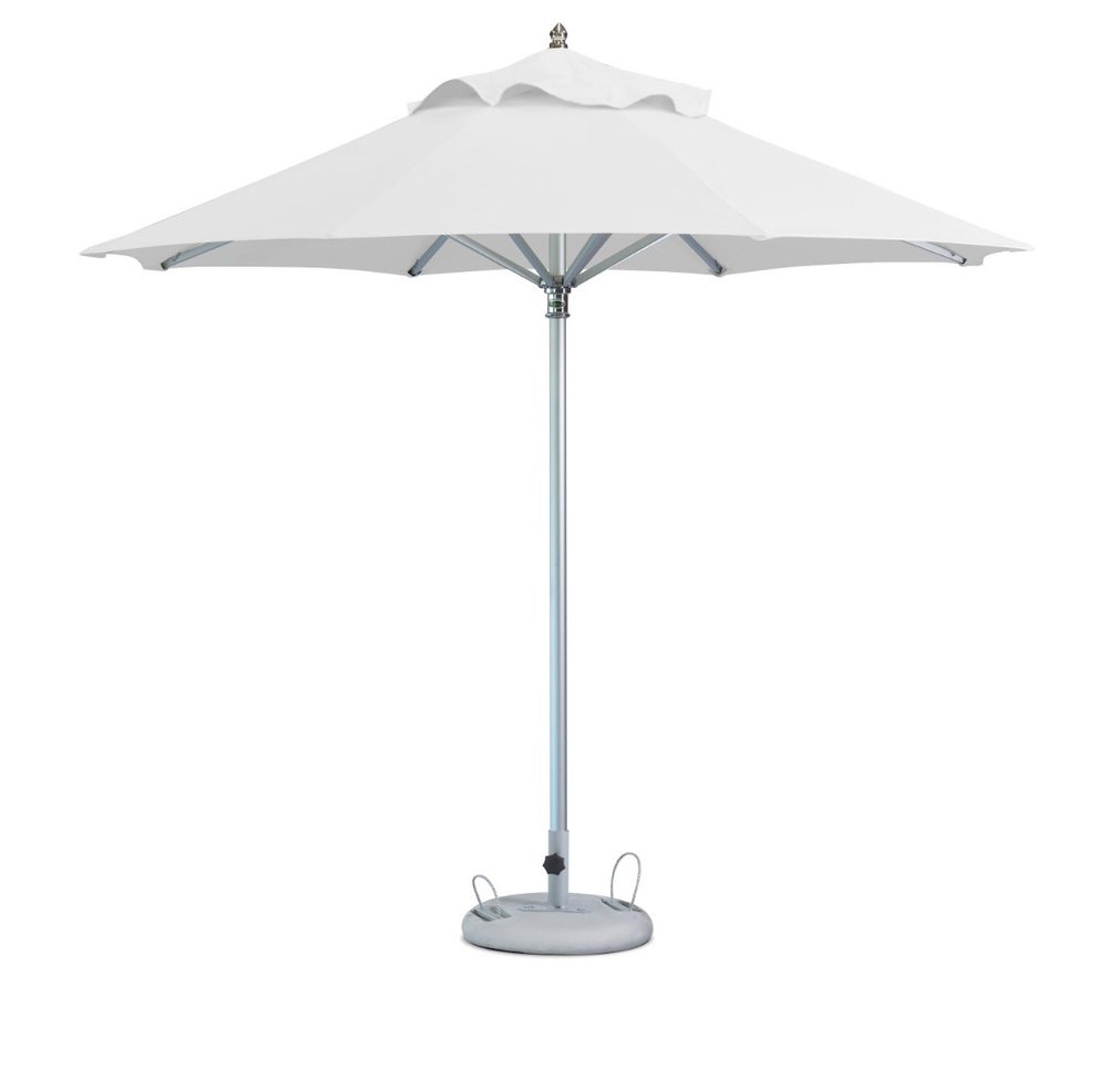 10' White Polyester Round Market Patio Umbrella HomeRoots