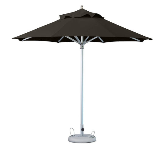 10' Black Polyester Round Market Patio Umbrella HomeRoots