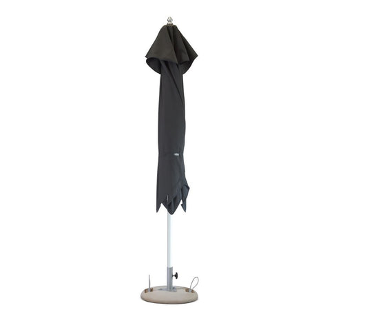 10' Black Polyester Round Market Patio Umbrella HomeRoots