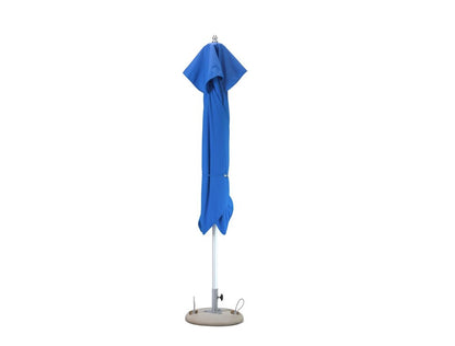 10' Blue Polyester Round Market Patio Umbrella HomeRoots