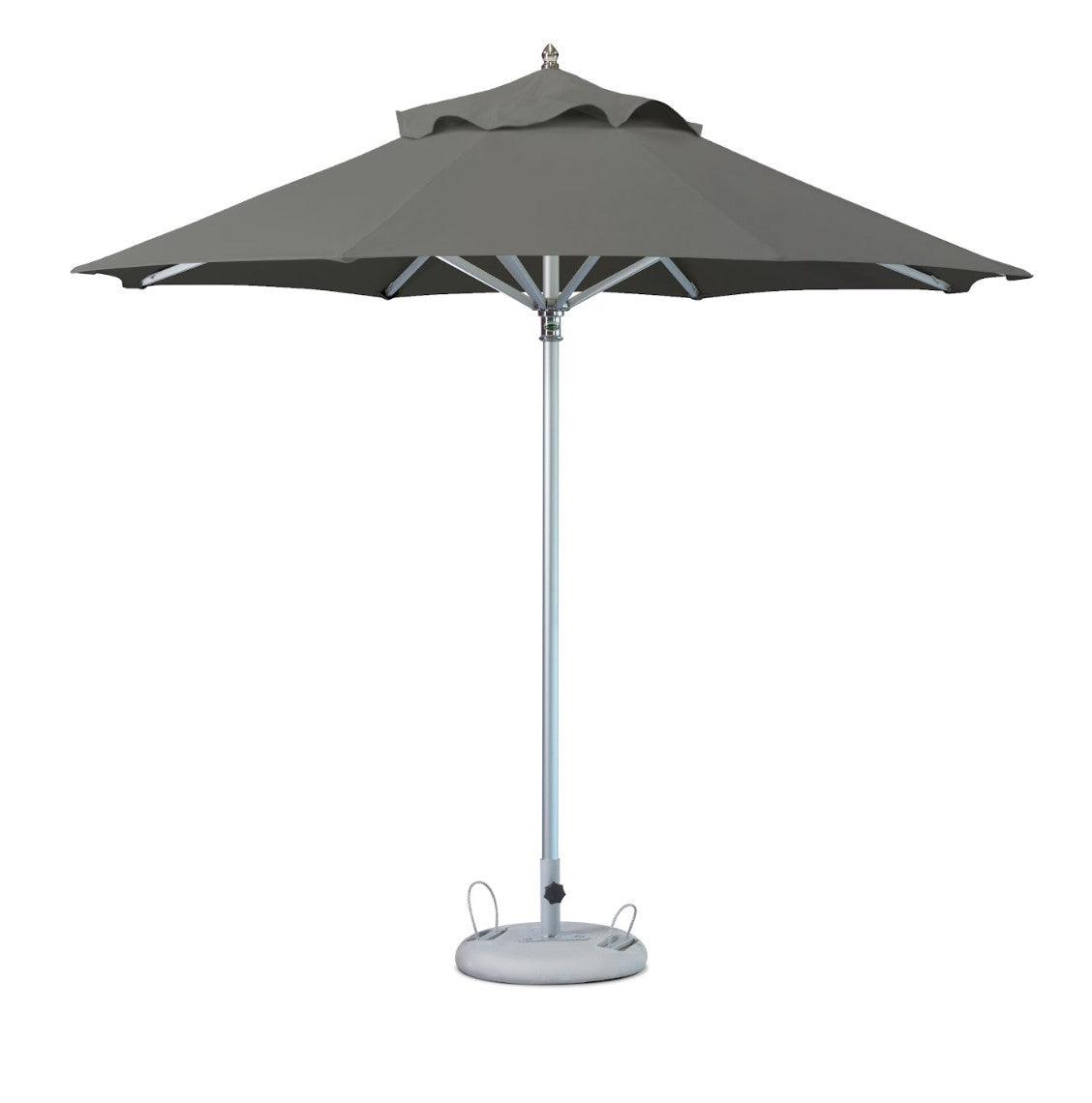 10' Charcoal Polyester Round Market Patio Umbrella - FurniFindUSA