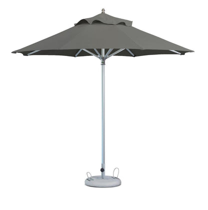 10' Charcoal Polyester Round Market Patio Umbrella - FurniFindUSA