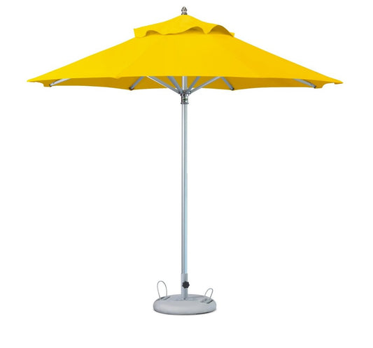 10' Yellow Polyester Round Market Patio Umbrella HomeRoots