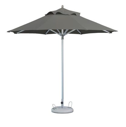 13' Charcoal Polyester Round Tilt Cantilever Patio Umbrella with Stand HomeRoots