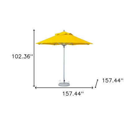13' Yellow Polyester Round Market Patio Umbrella HomeRoots
