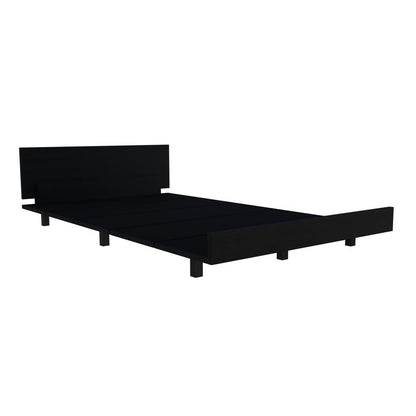 Smoky Black Wood Twin Bed Frame