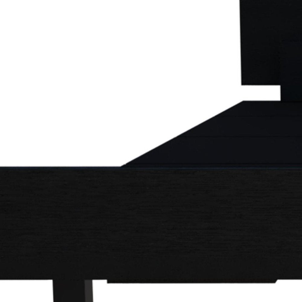 Smoky Black Wood Twin Bed Frame — view 12