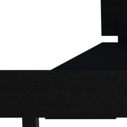 Smoky Black Wood Twin Bed Frame