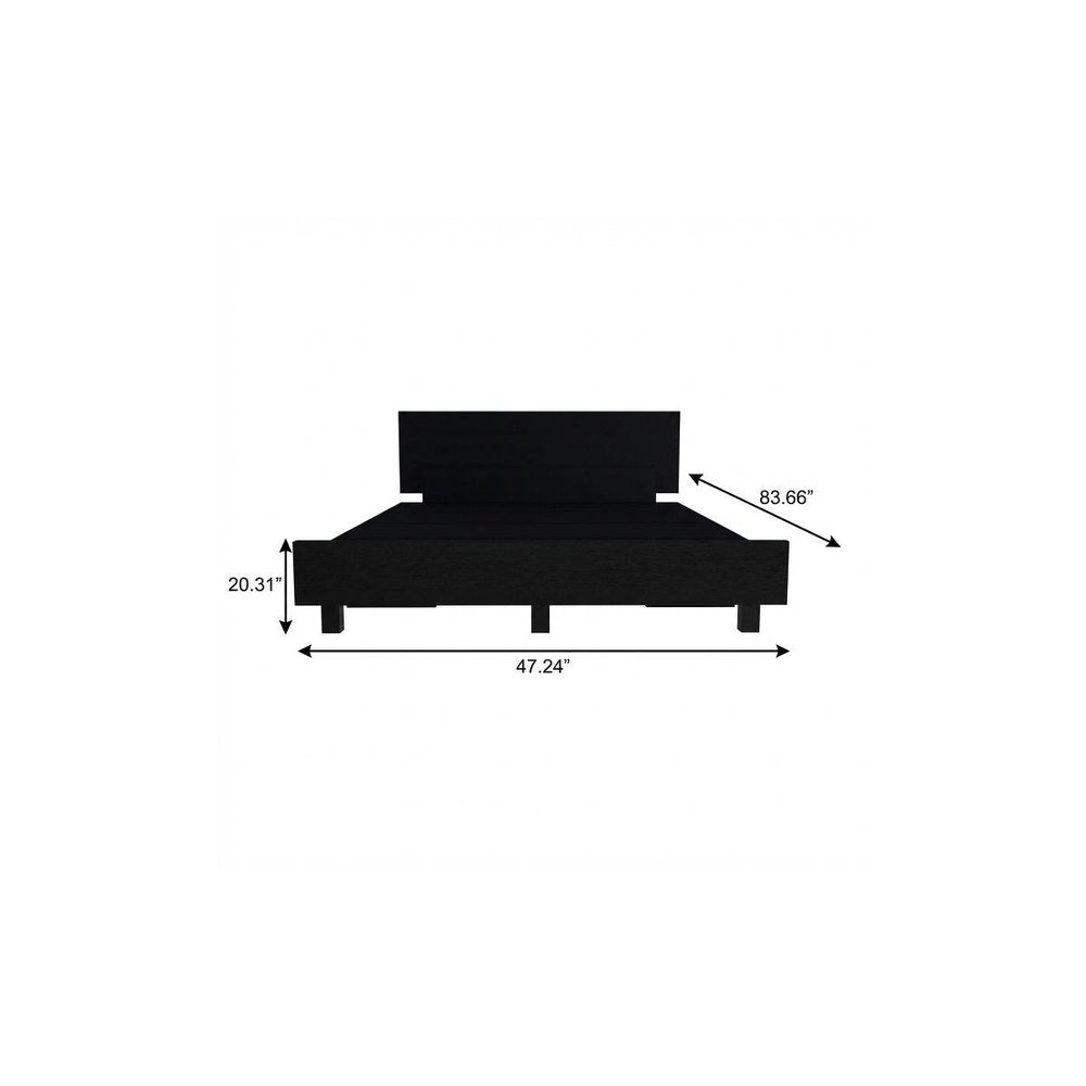 Smoky Black Wood Twin Bed Frame — view 13