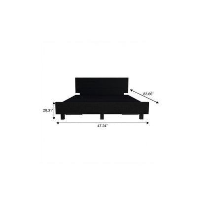 Smoky Black Wood Twin Bed Frame
