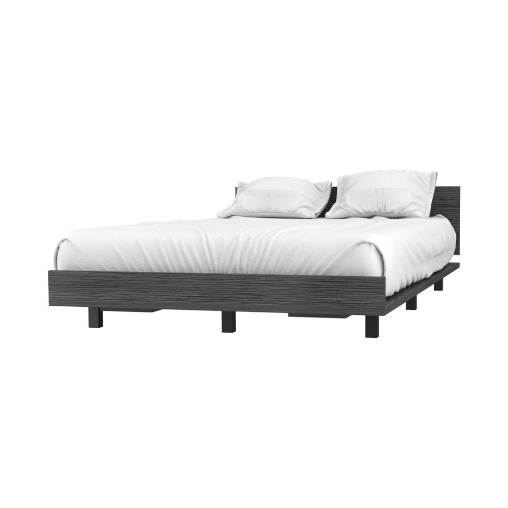 Smoky Black Wood Twin Bed Frame — view 2