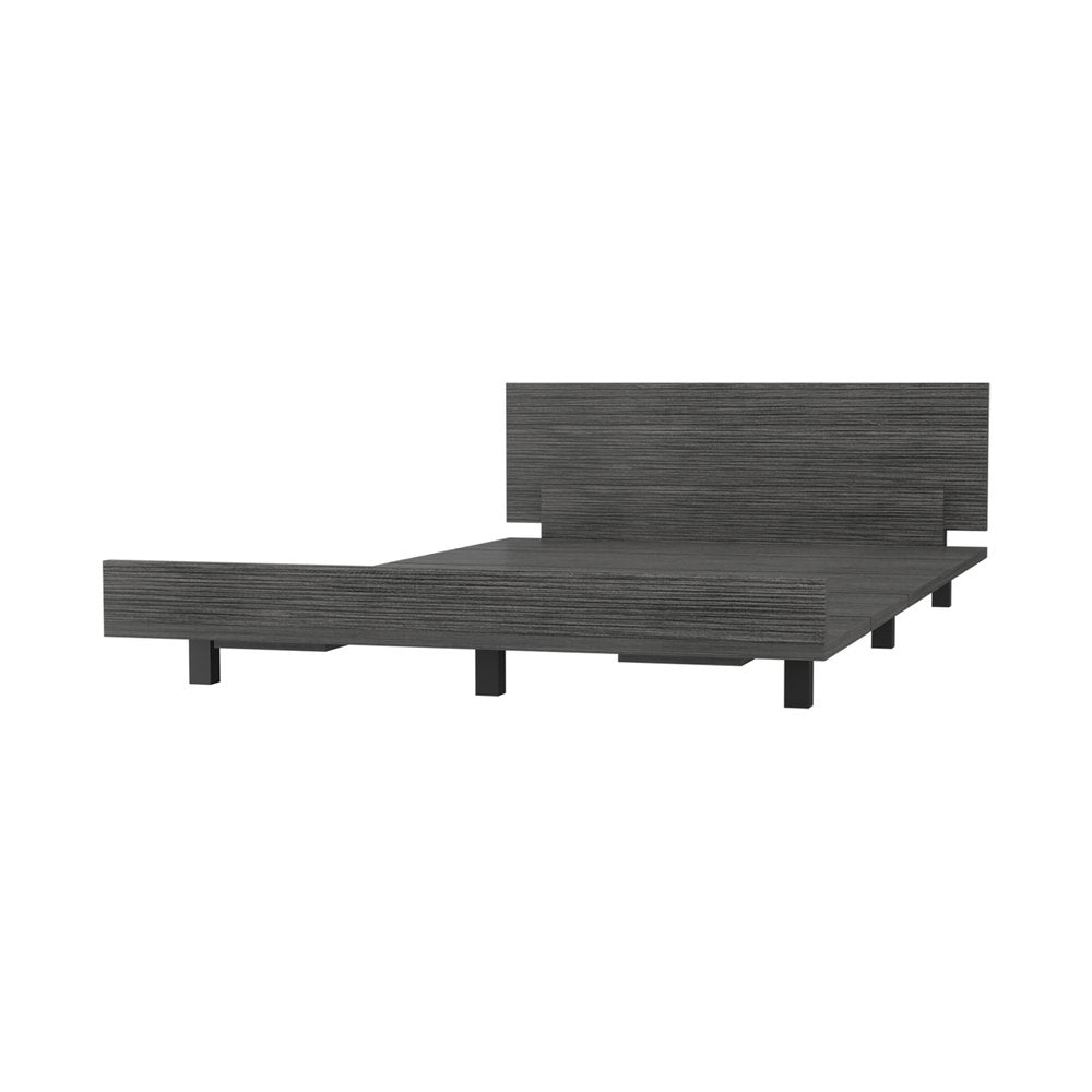 Smoky Black Wood Twin Bed Frame — view 3
