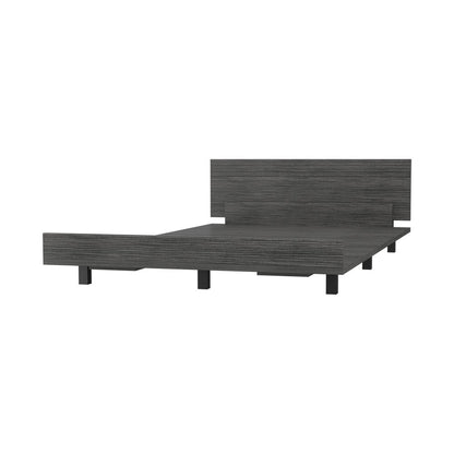 Smoky Black Wood Twin Bed Frame