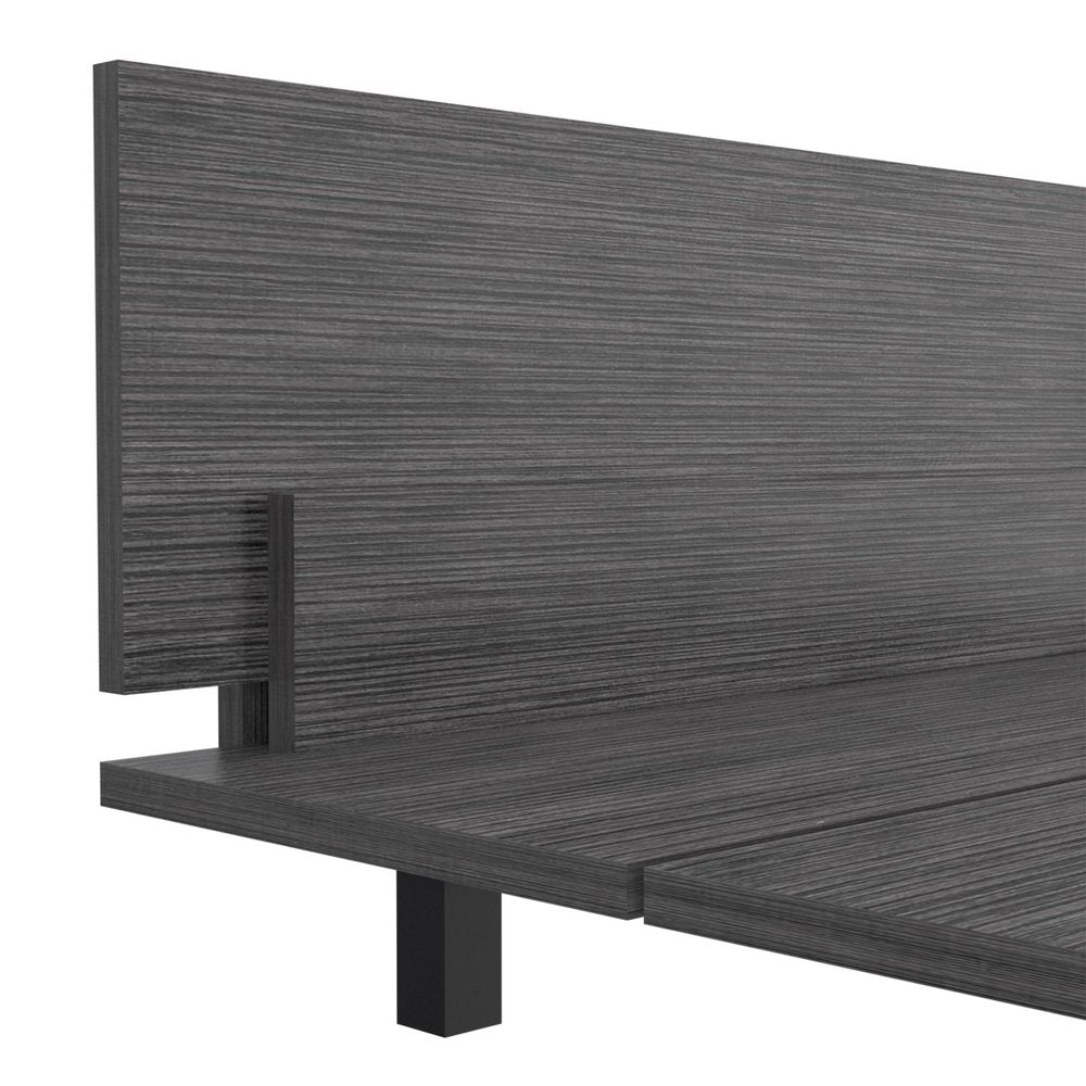 Smoky Black Wood Twin Bed Frame — view 4