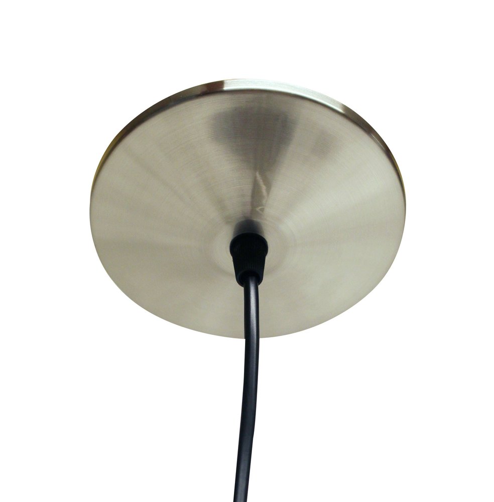 Brass Bulb Two Light Metal Chandelier — view 4