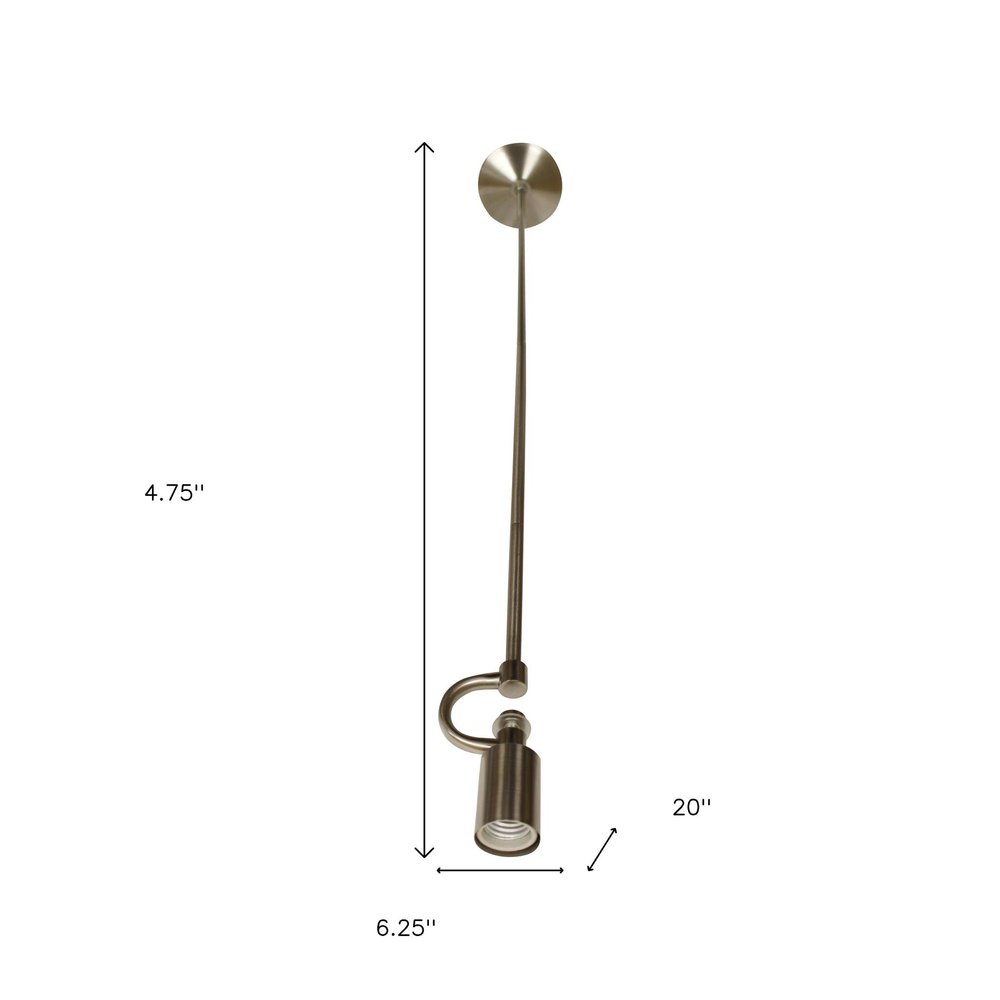 Nickel Bulb Metal Chandelier — view 7