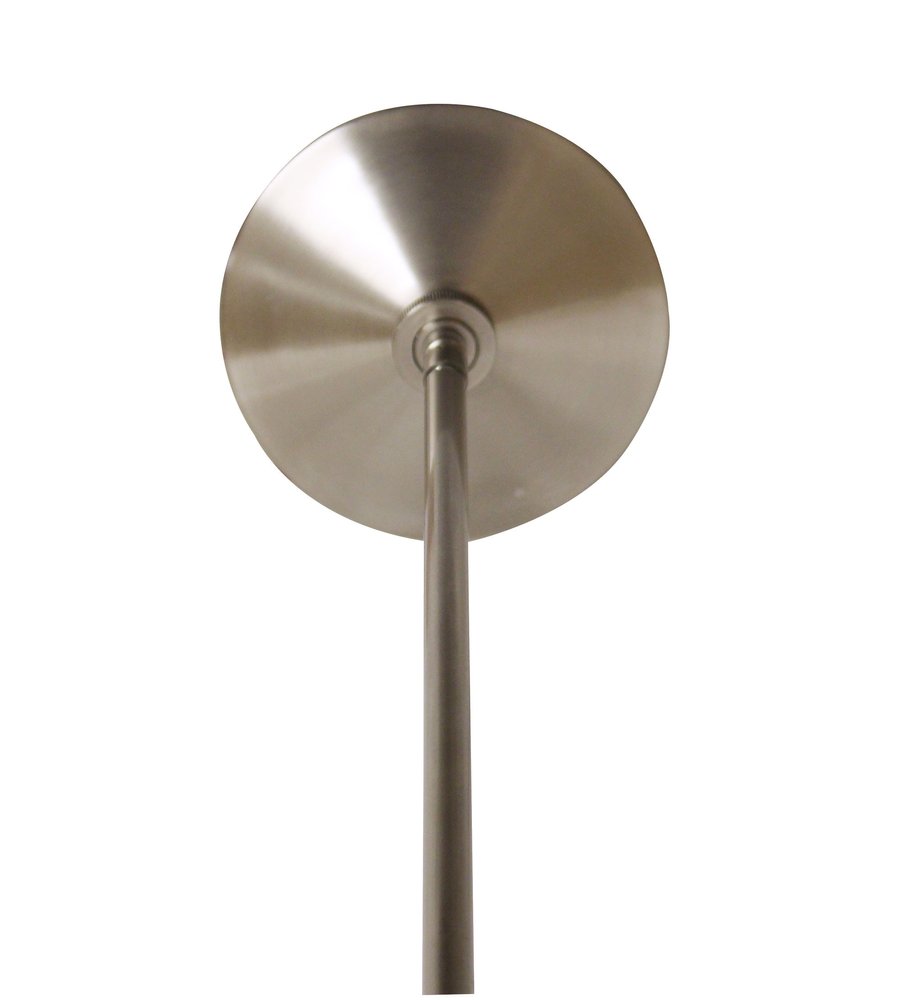 Nickel Bulb Two Light Metal Chandelier — view 3
