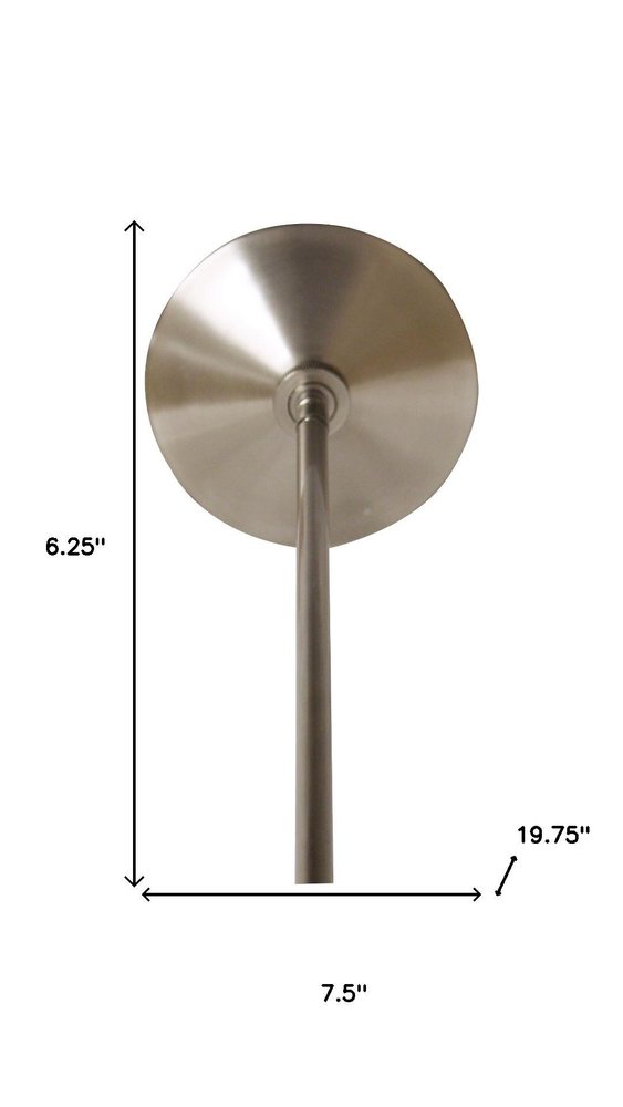 Nickel Bulb Two Light Metal Chandelier — view 7