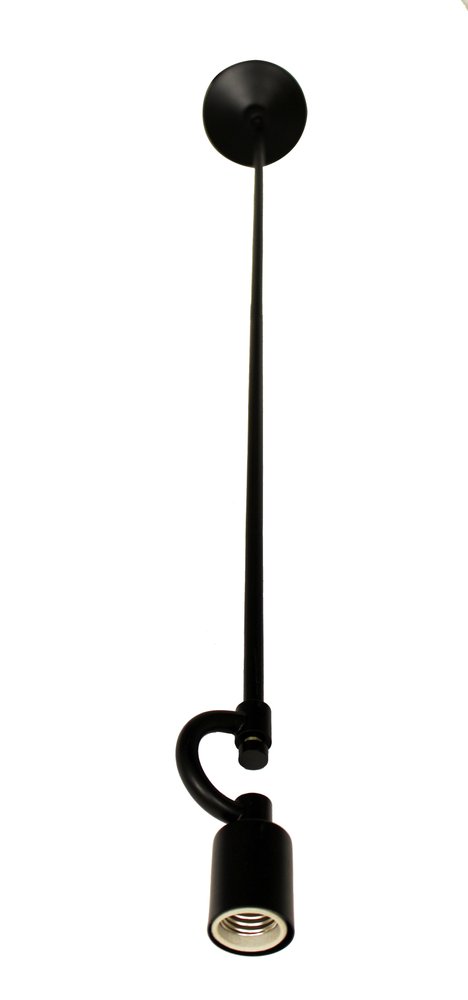 Black Bulb Metal Chandelier — view 2