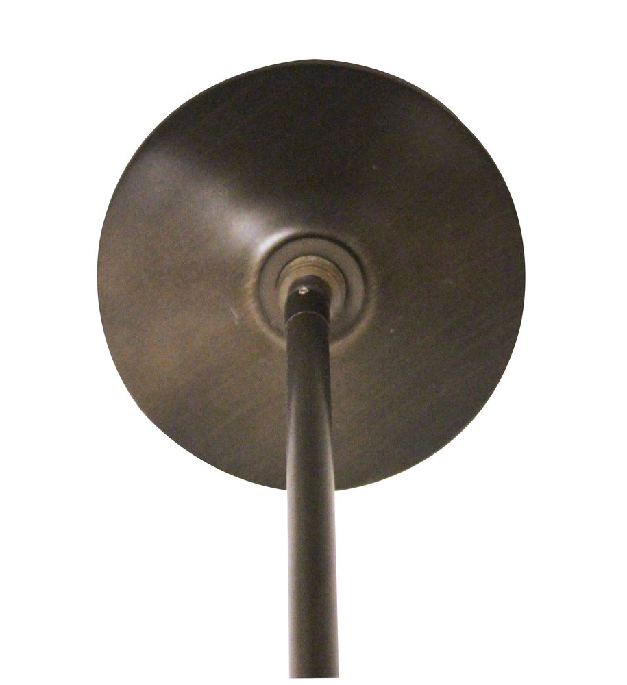 Bronze Bulb Three Light Metal Chandelier — view 3