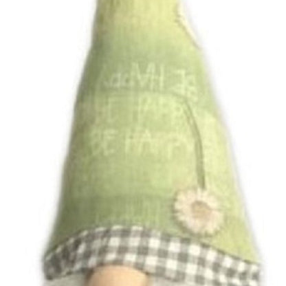 30" Green and White Fabric Christmas Standing Gnome Tabletop Sculpture HomeRoots