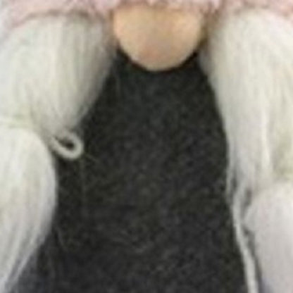 20" Gray and Pink Fabric Easter Standing Gnome Tabletop Sculpture HomeRoots