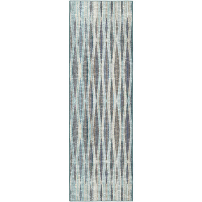 12' Blue and Ivory Ombre Hand Tufted Runner Rug - 0.43" (L) x 144.0" (W) x 30.0" (H)