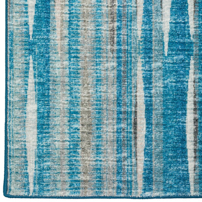 12' Blue and Ivory Ombre Hand Tufted Runner Rug - 0.43" (L) x 144.0" (W) x 30.0" (H)