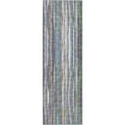 12' Blue and Ivory Ombre Hand Tufted Runner Rug - 0.43" (L) x 144.0" (W) x 30.0" (H)